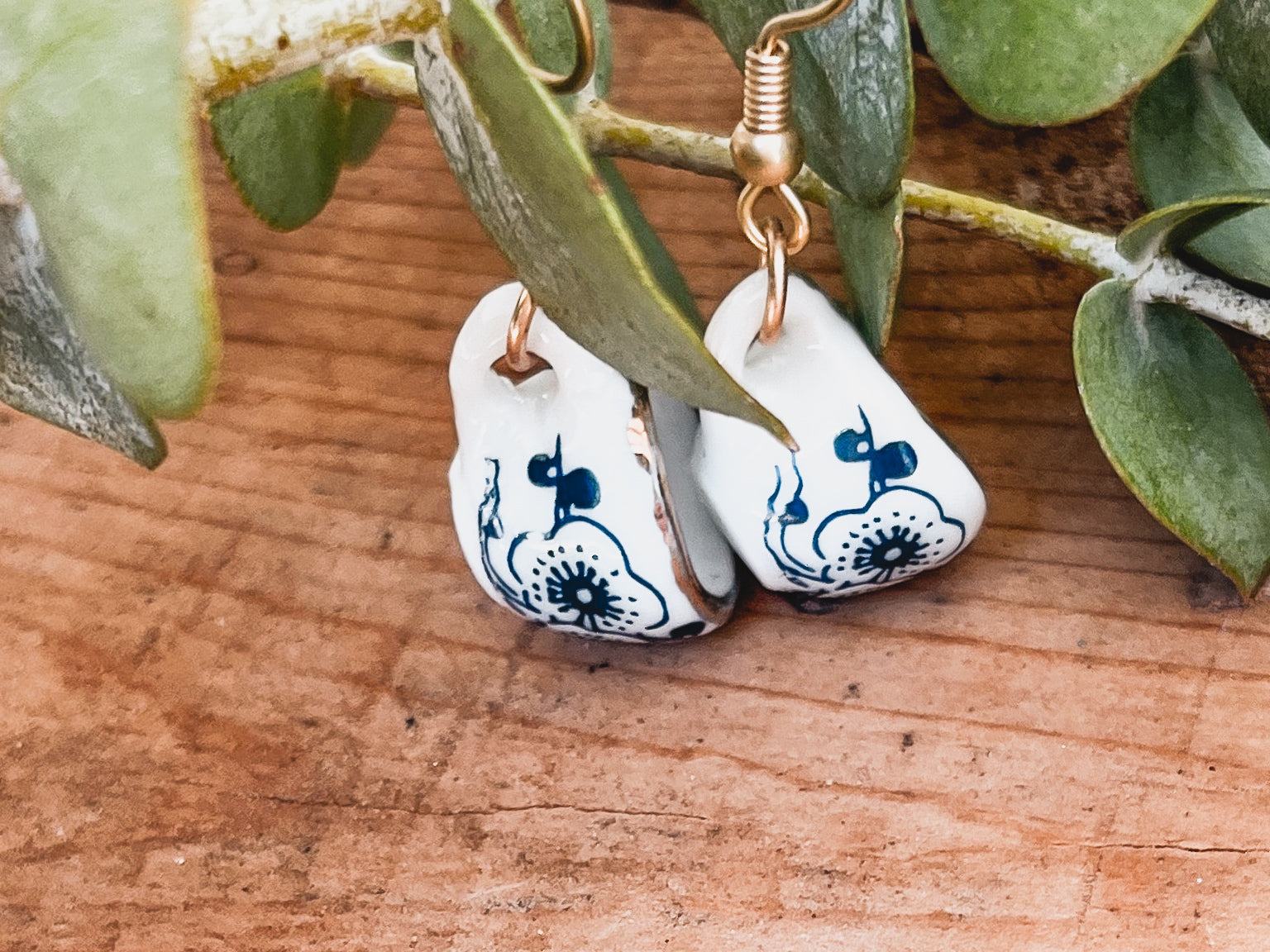Dainty Tea Cup Charm Earrings