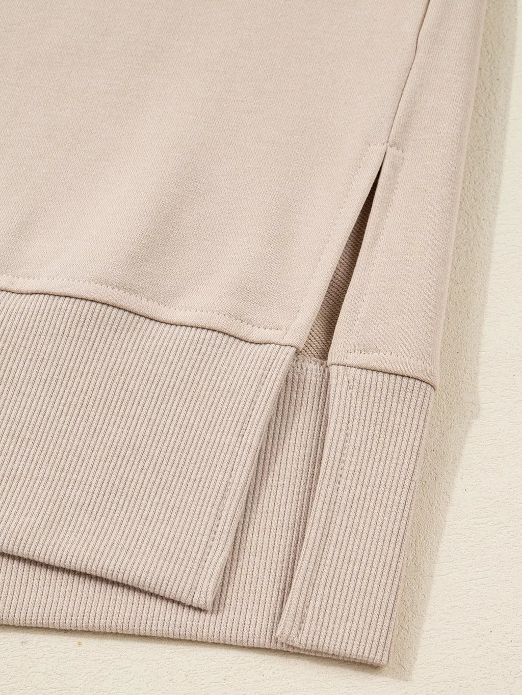 Oversized Slit Sweatshirt & Ribbed Leggings Set