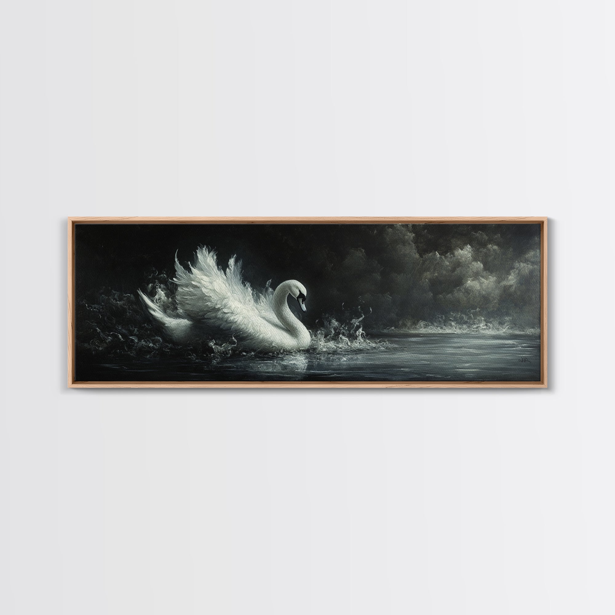 Gothic Swan Canvas Print