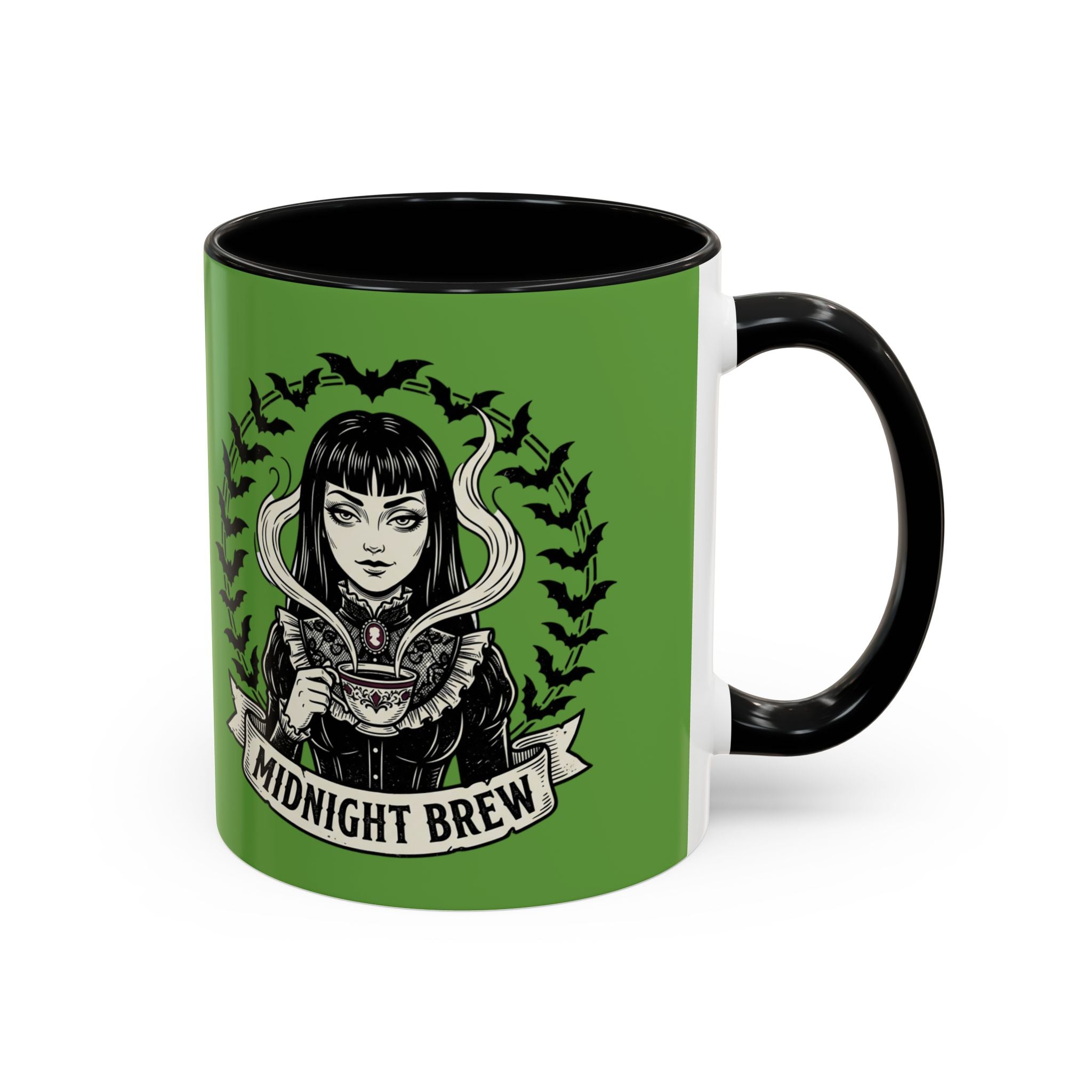 Midnight Brew Witchy Coffee Mug — Gothic Bat Design 11oz