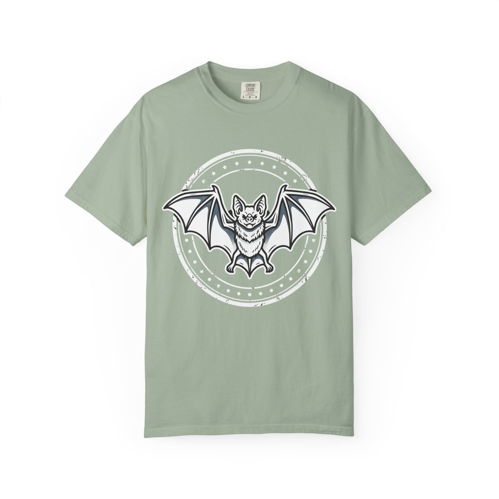 Bat Emblem Graphic Tee — Heavyweight Garment-Dyed Comfort Colors
