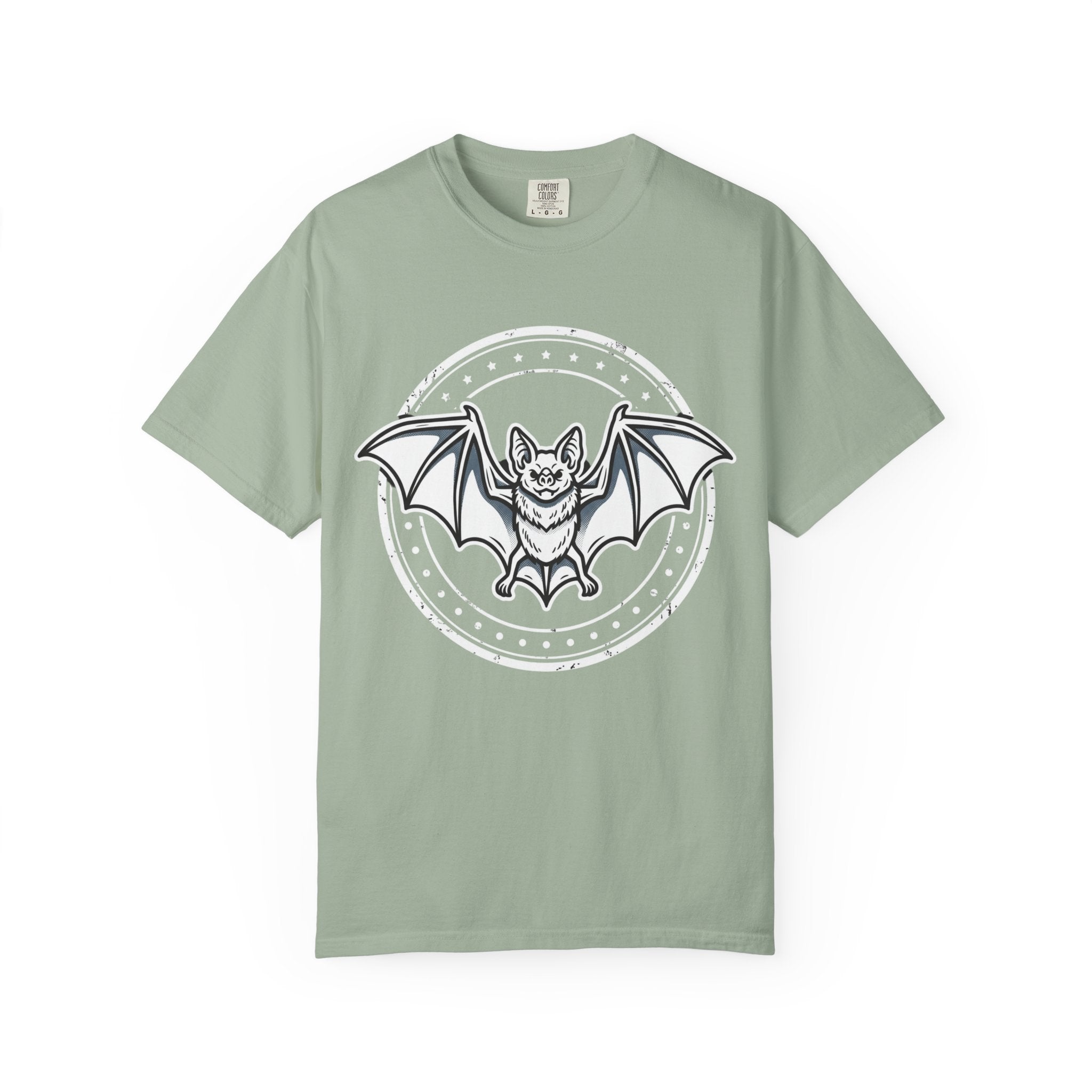 Bat Emblem Graphic Tee — Heavyweight Garment-Dyed Comfort Colors