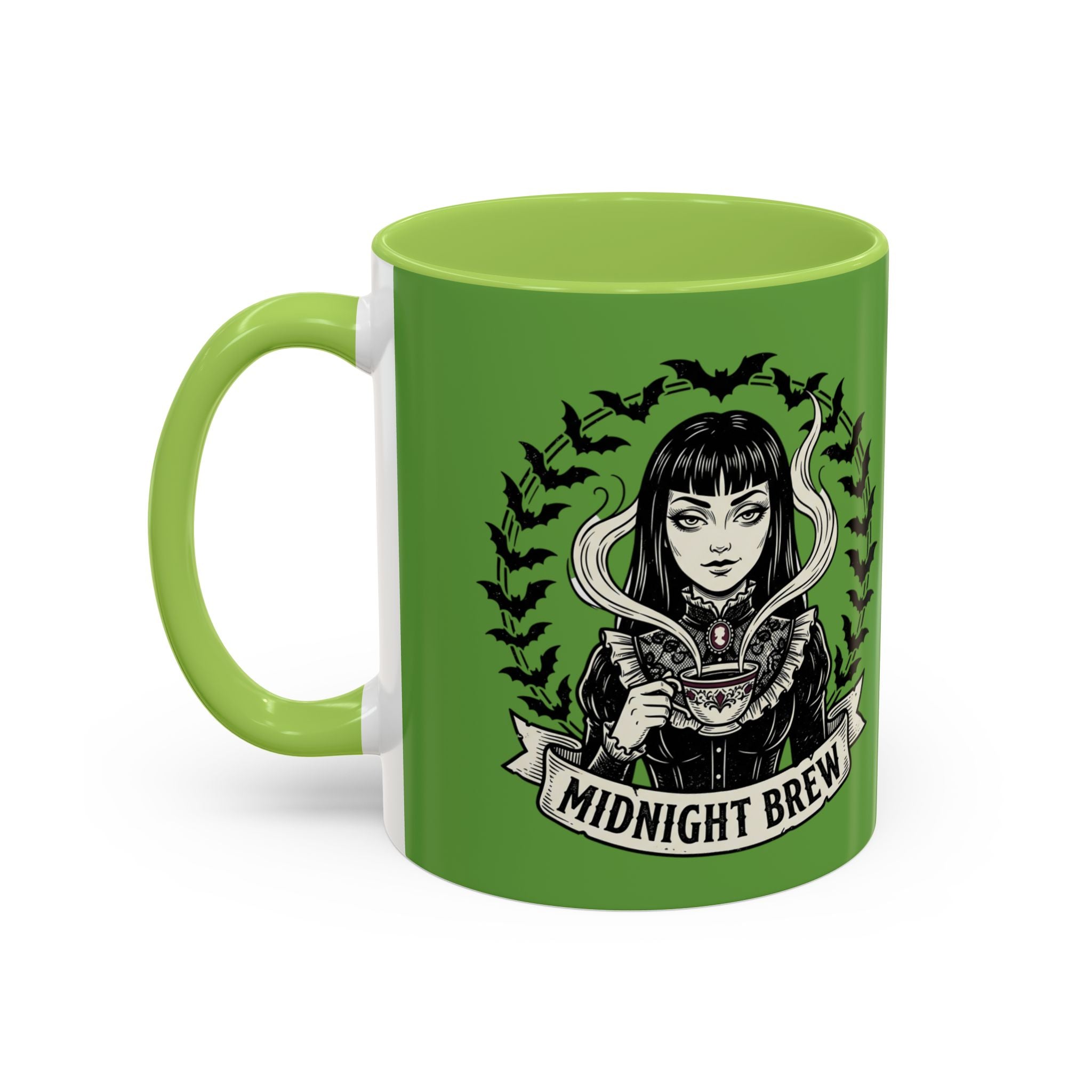 Midnight Brew Witchy Coffee Mug — Gothic Bat Design 11oz