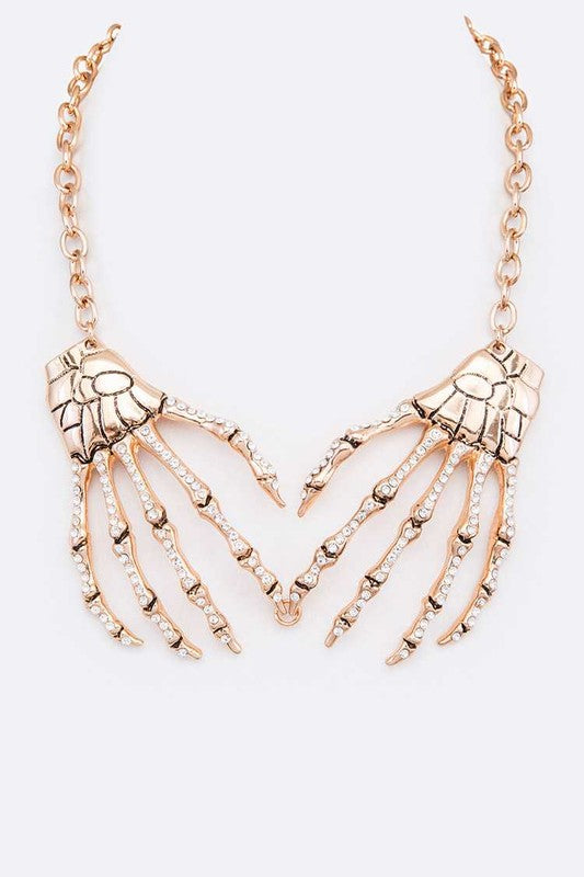 Iconic Skeleton Hands Necklace Set