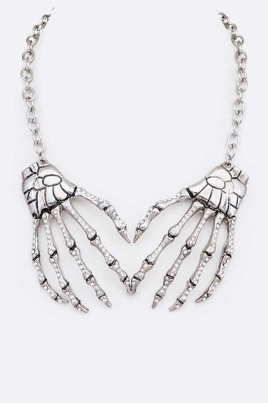 Iconic Skeleton Hands Necklace Set