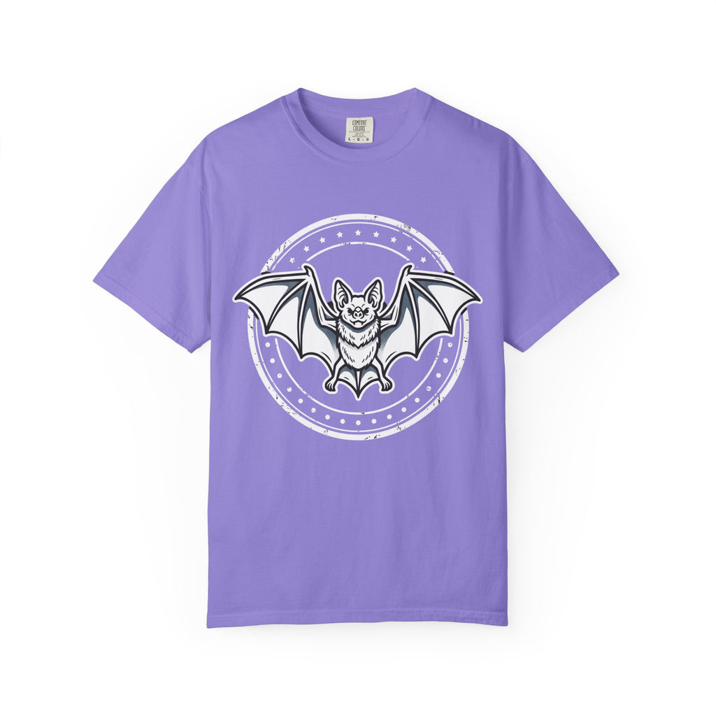 Bat Emblem Graphic Tee — Heavyweight Garment-Dyed Comfort Colors
