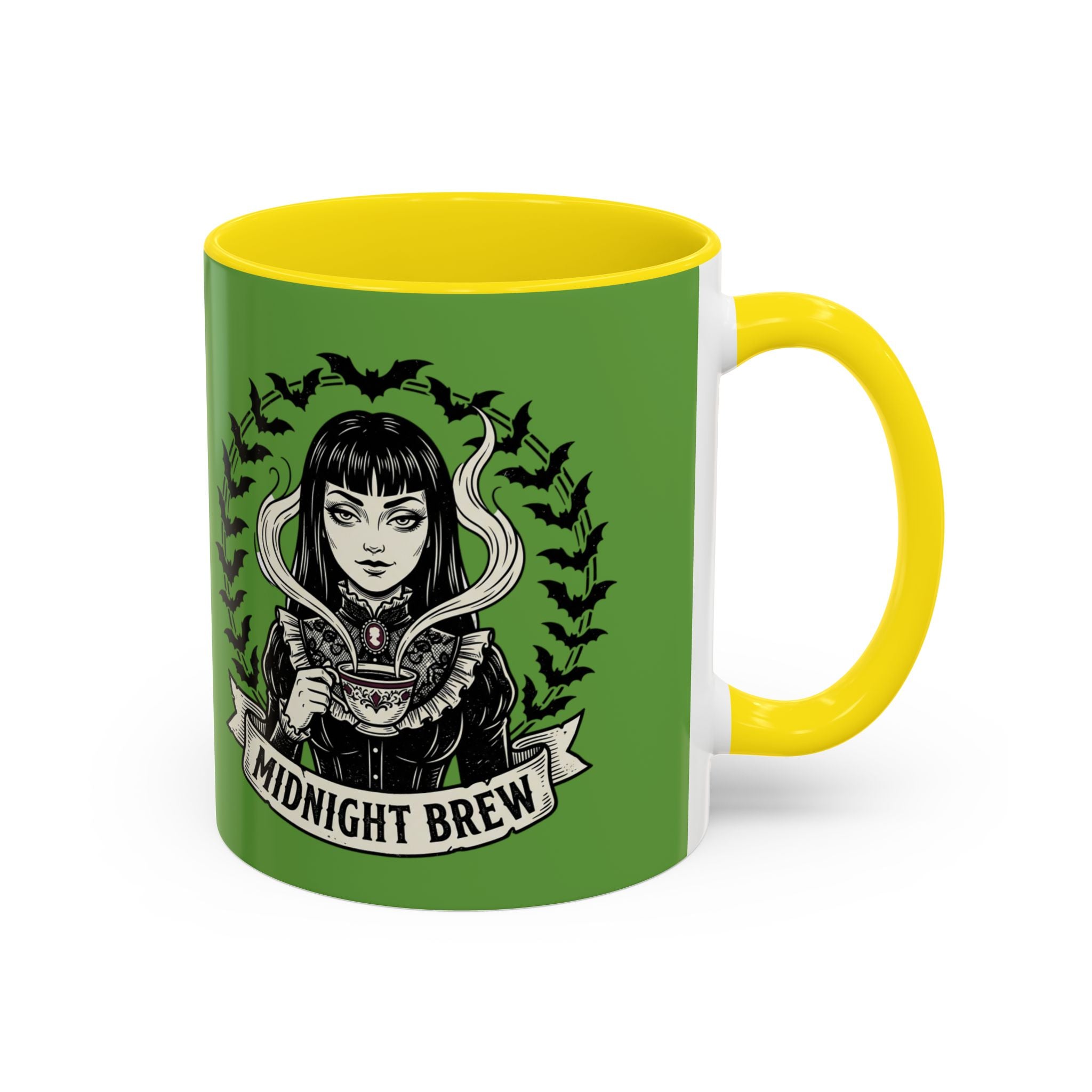 Midnight Brew Witchy Coffee Mug — Gothic Bat Design 11oz