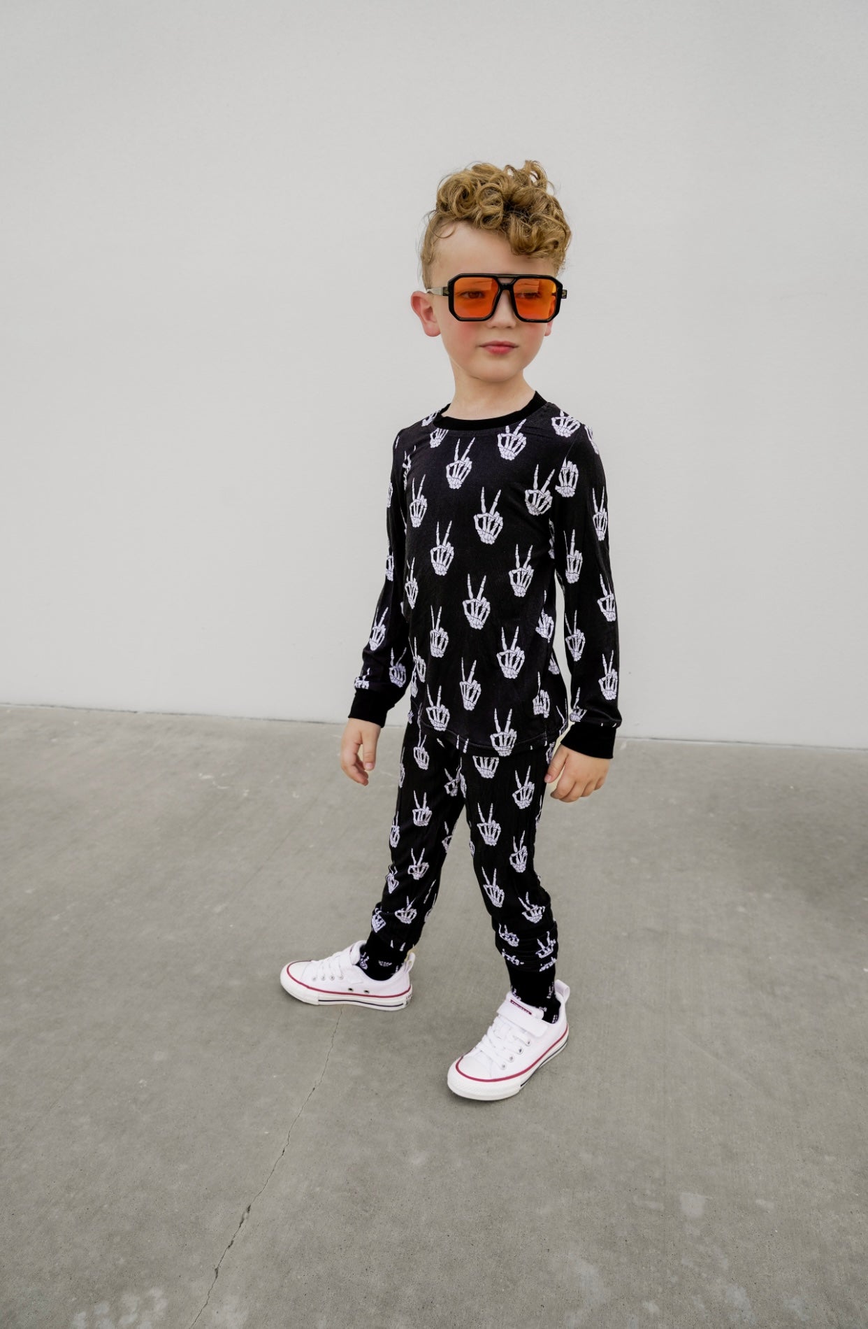 Peace Skelly Bamboo Pajamas