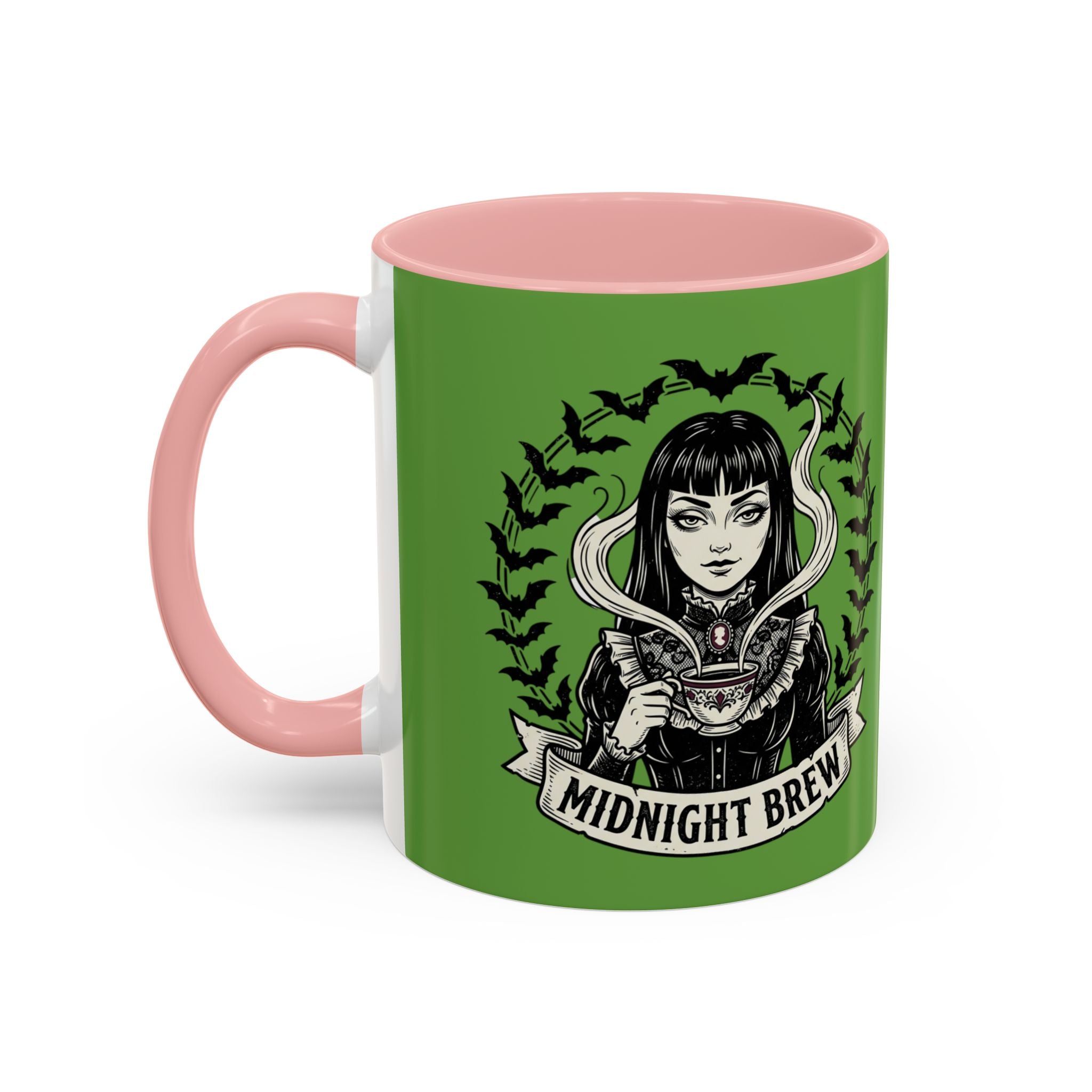 Midnight Brew Witchy Coffee Mug — Gothic Bat Design 11oz