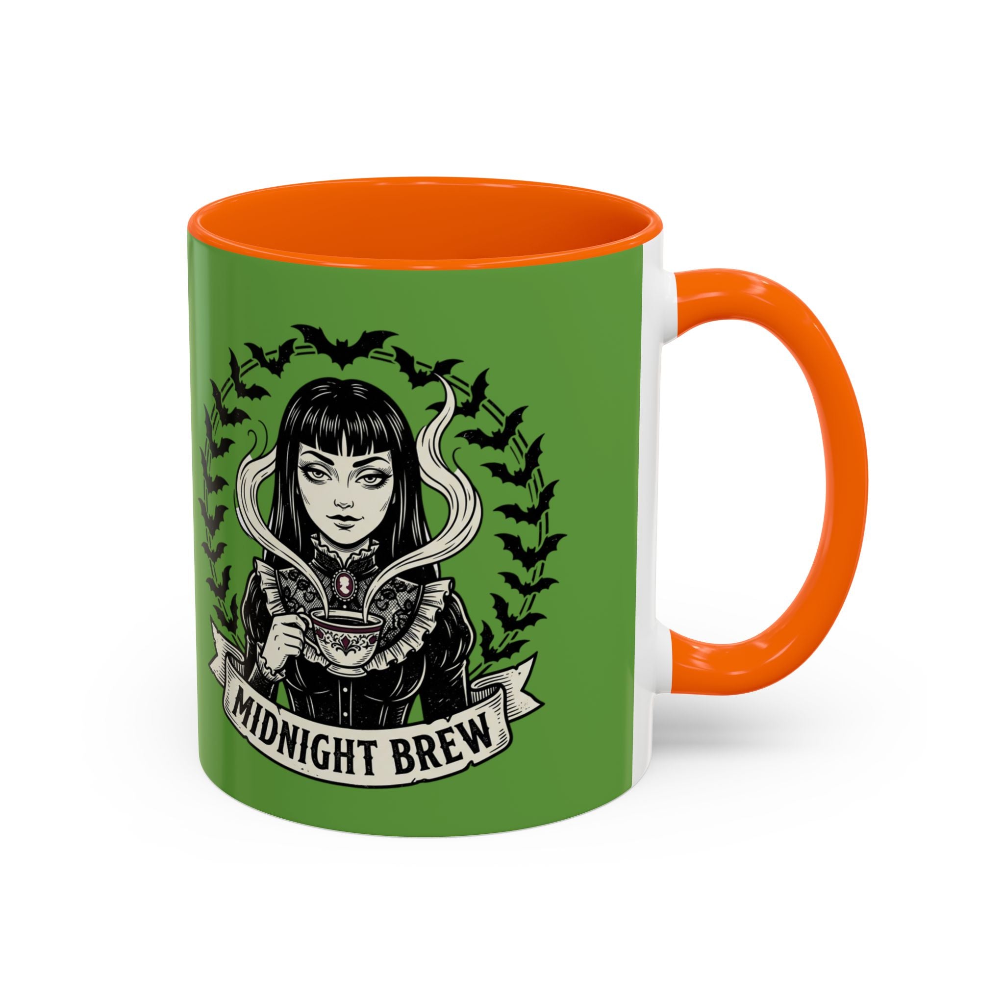 Midnight Brew Witchy Coffee Mug — Gothic Bat Design 11oz