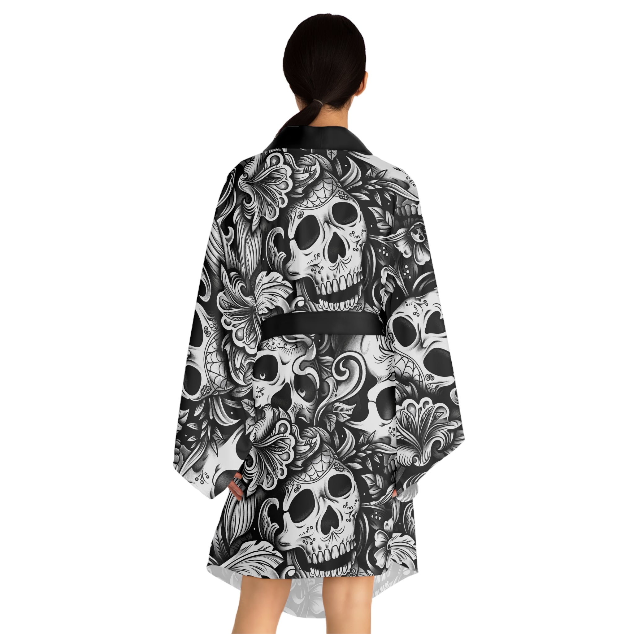 The Rebel Queens Skull Kimono Robe