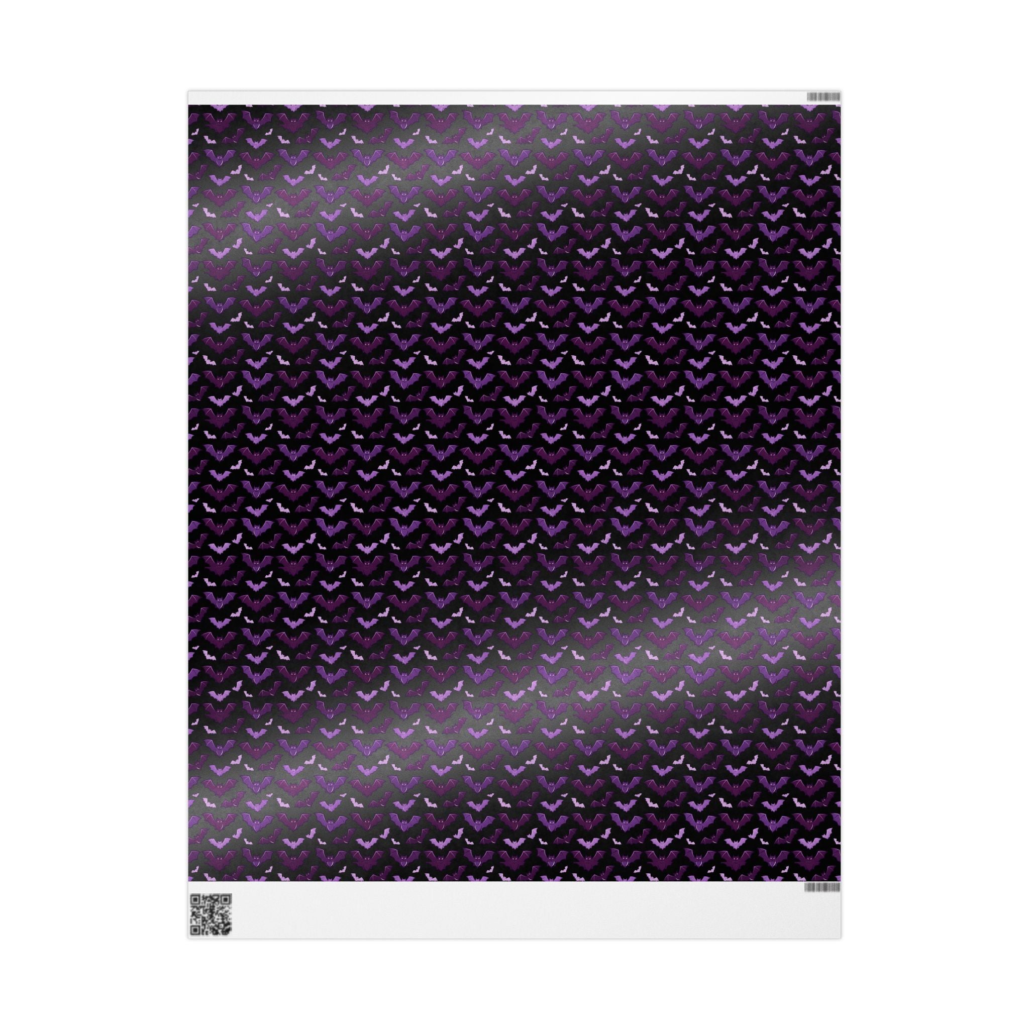 Gothic Bat Wrapping Paper — Purple & Black Gift Wrap