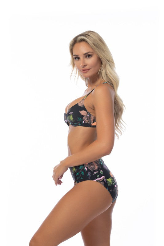 Bloom Babe Black Floral Bikini 2 Piece