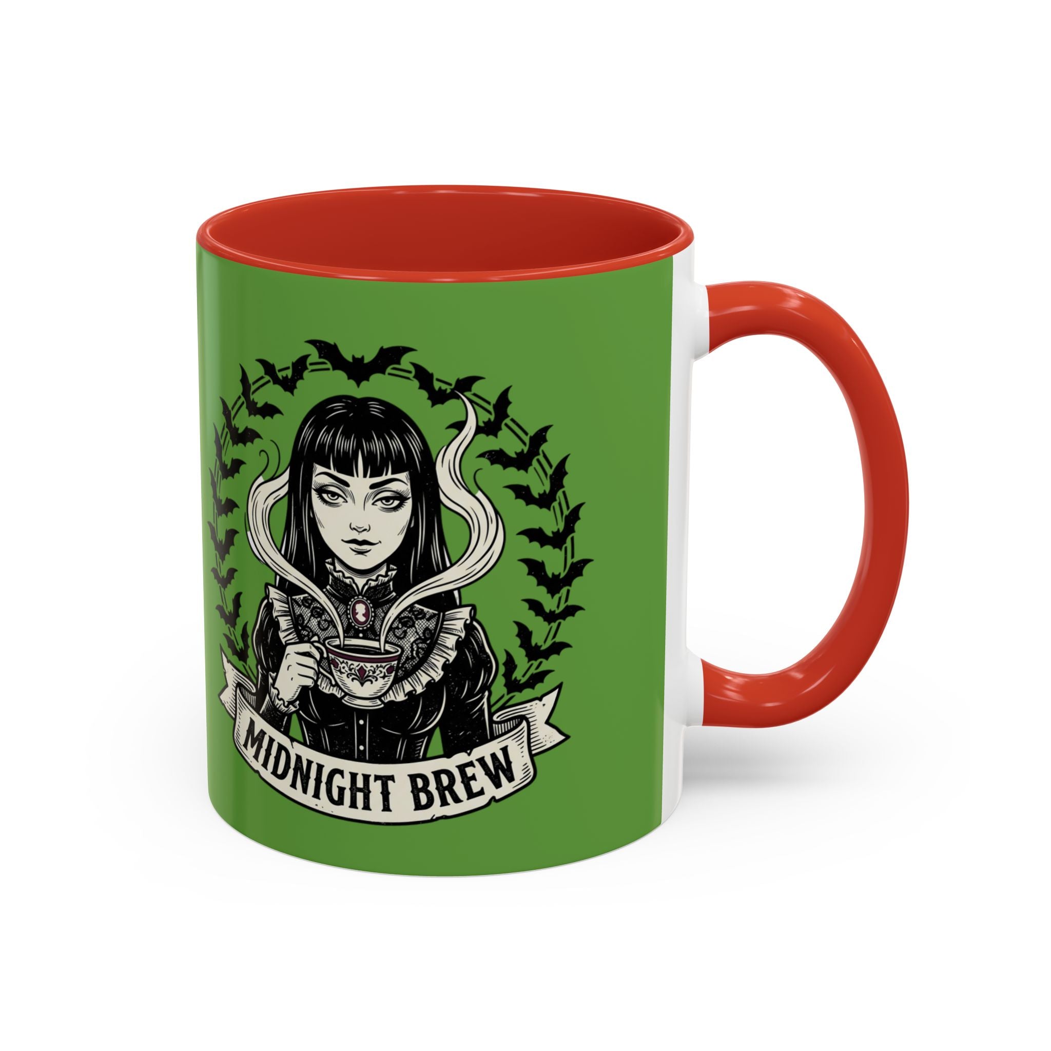 Midnight Brew Witchy Coffee Mug — Gothic Bat Design 11oz
