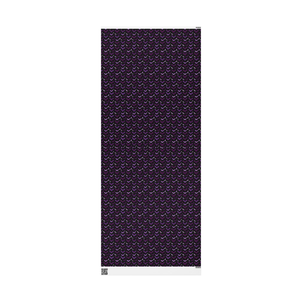Gothic Bat Wrapping Paper — Purple & Black Gift Wrap