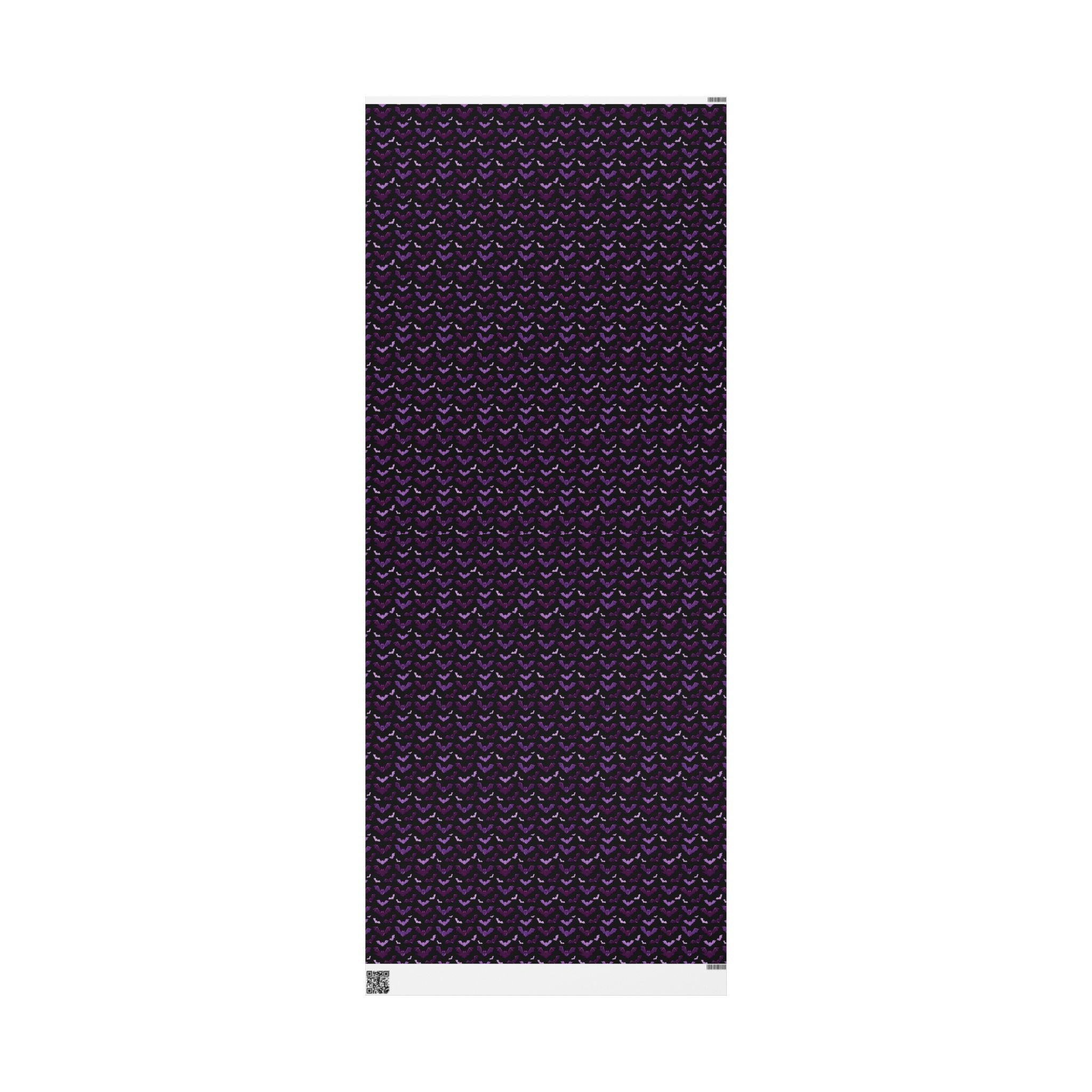 Gothic Bat Wrapping Paper — Purple & Black Gift Wrap