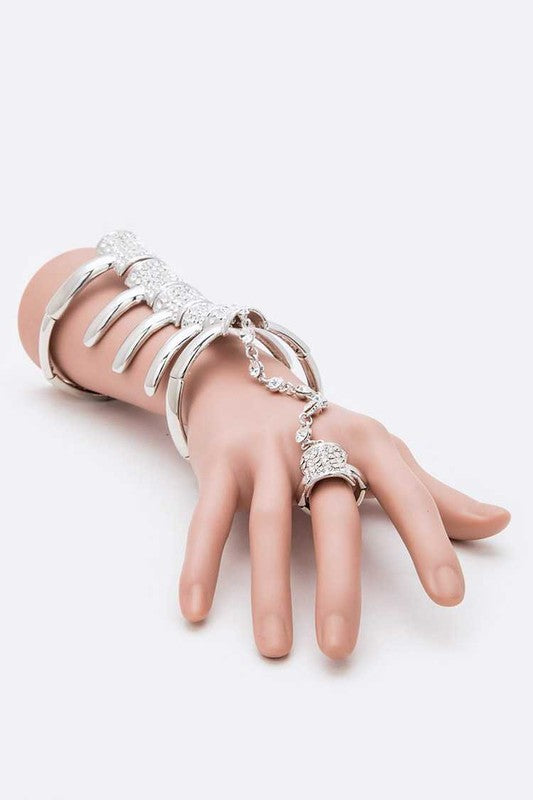 Crystal Spine Palm Bracelet