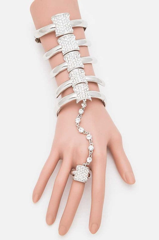 Crystal Spine Palm Bracelet