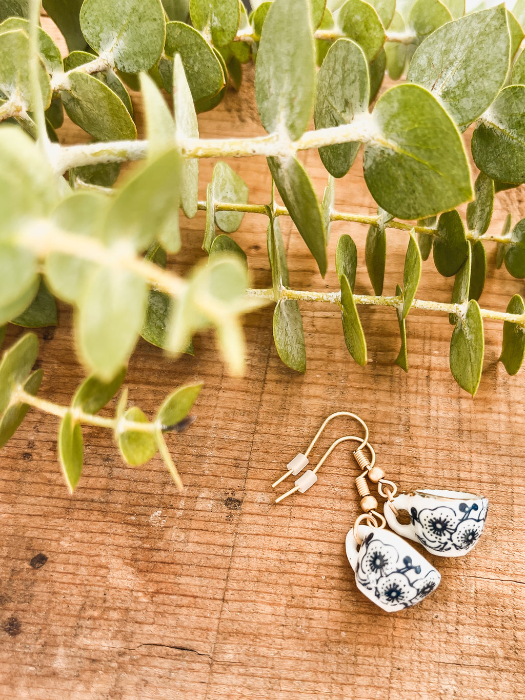Dainty Tea Cup Charm Earrings