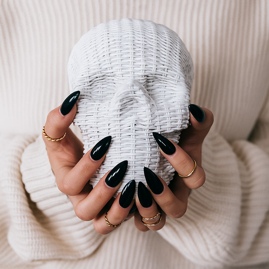 Rattan-Style Resin Skull