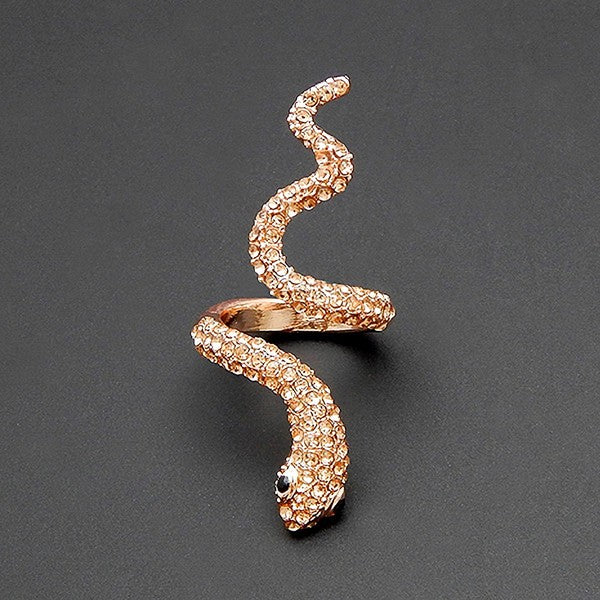 Wrap Around Pave Snake Ring