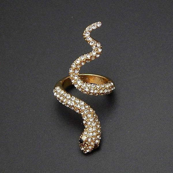 Wrap Around Pave Snake Ring