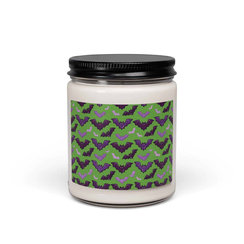 Bat Pattern Soy Candle — 9oz Scented Jar