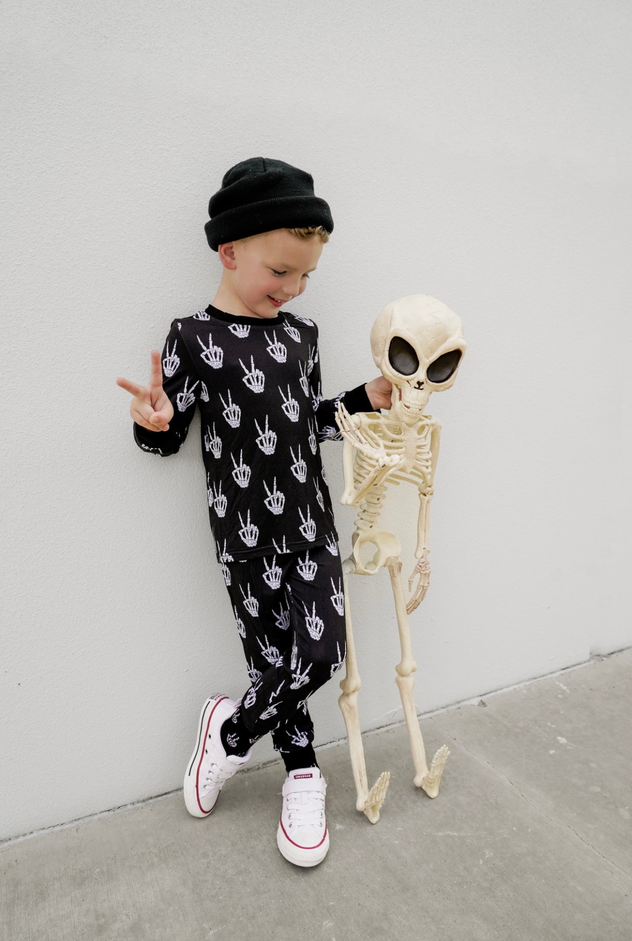 Peace Skelly Bamboo Pajamas