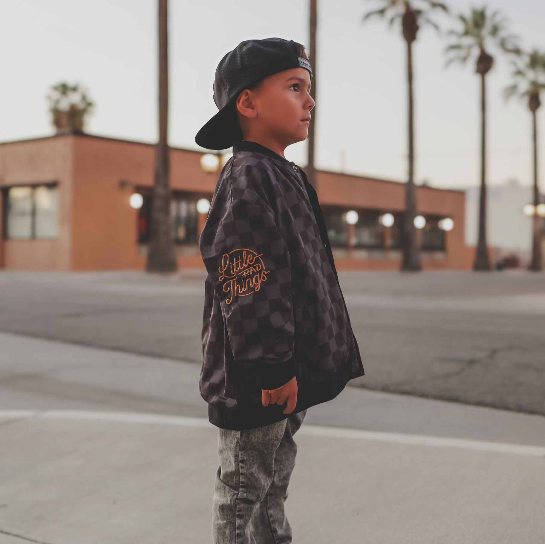 Kids Waterproof Letterman Jacket — Checkers