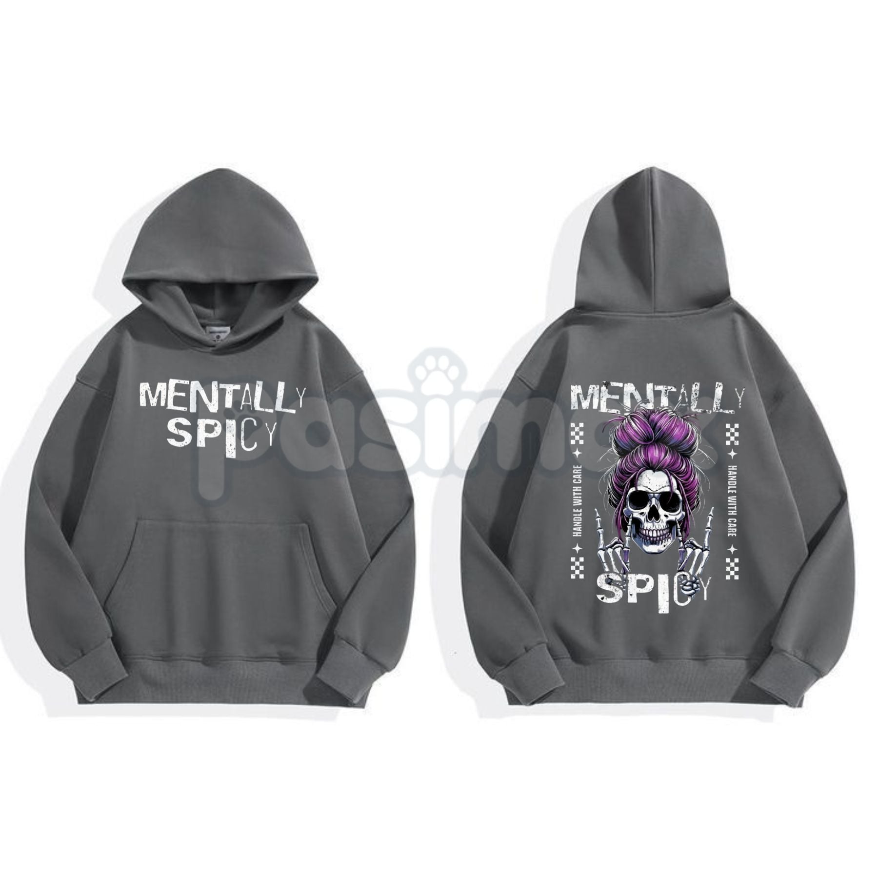 Mentally Spicy Skull Hoodie