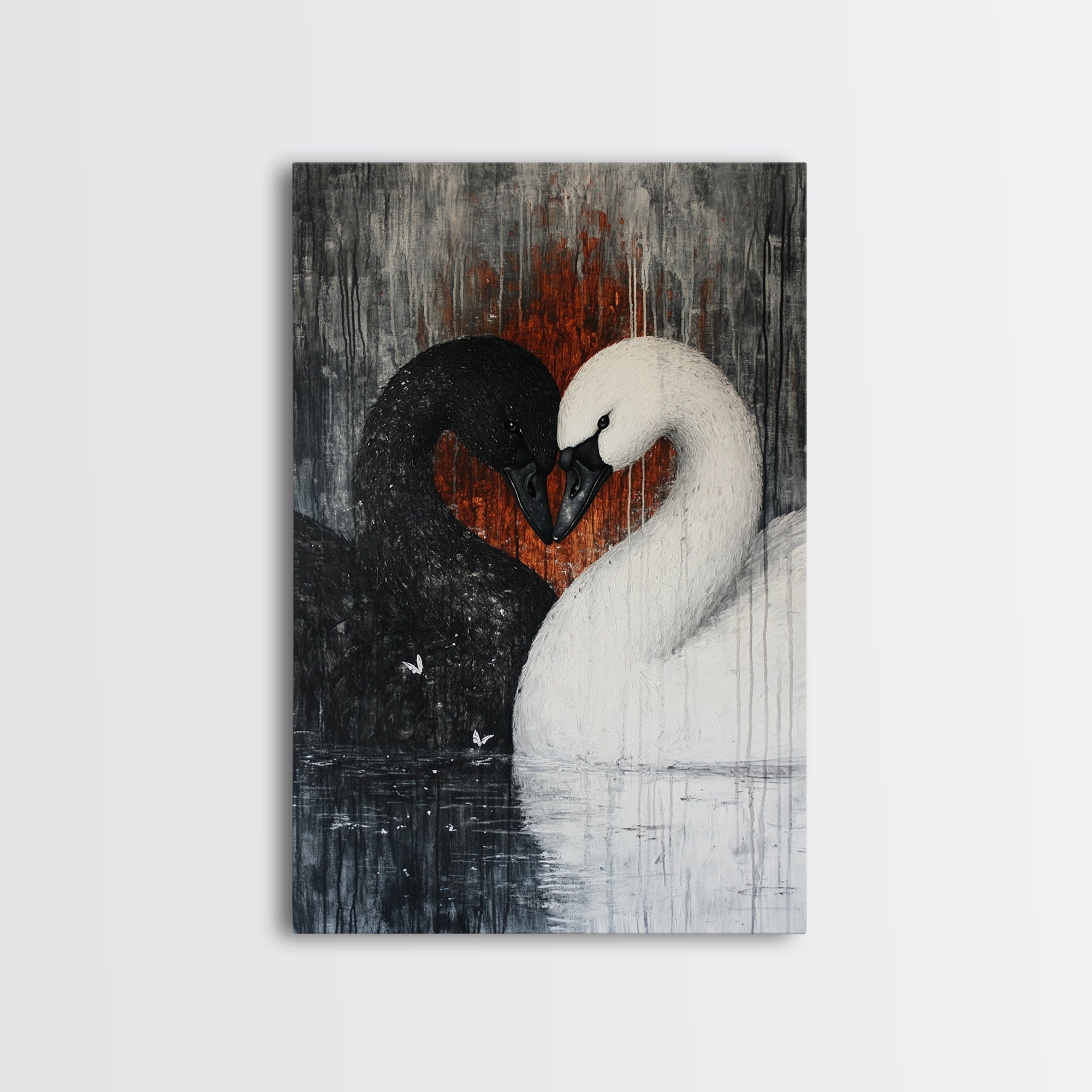 Two Swans in Love Canvas Print