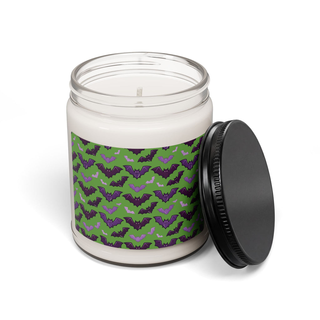 Bat Pattern Soy Candle — 9oz Scented Jar
