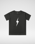 White Bolt Tee — Black