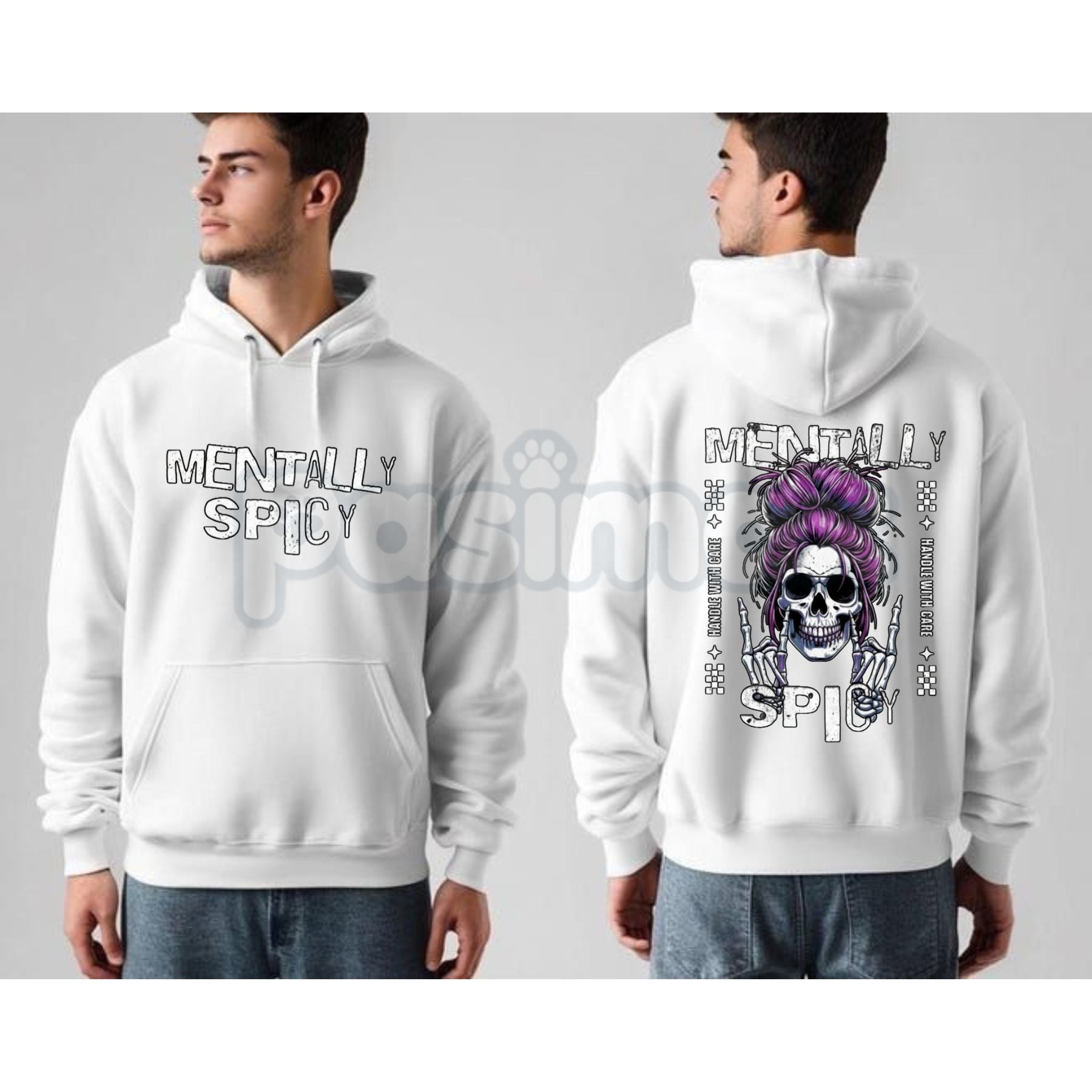 Mentally Spicy Skull Hoodie