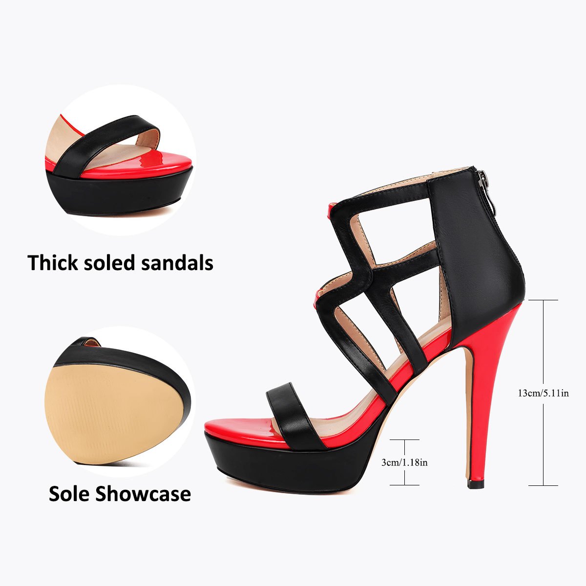 Black & Red Platform Heels