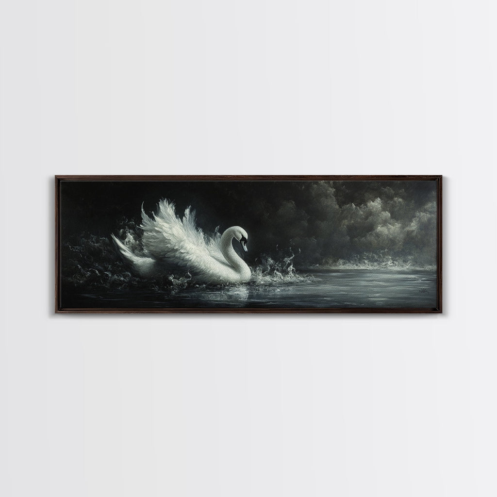 Gothic Swan Canvas Print