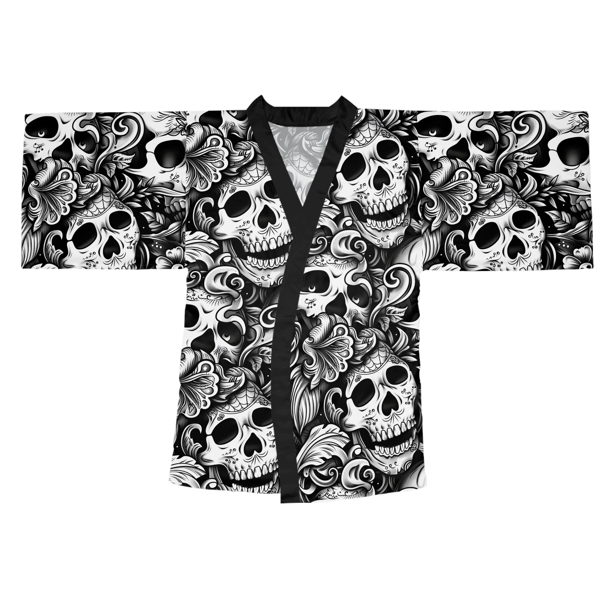 The Rebel Queens Skull Kimono Robe