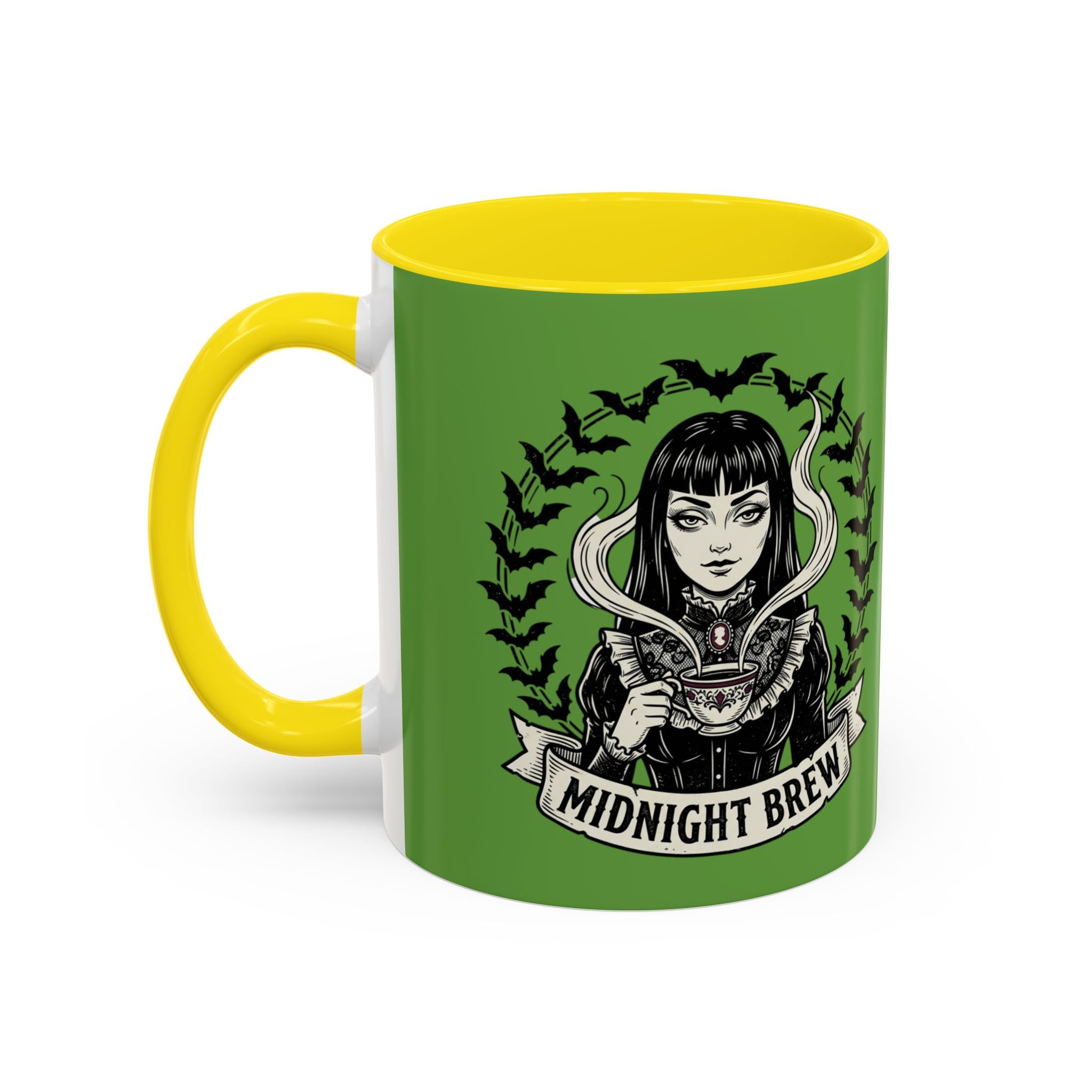 Midnight Brew Witchy Coffee Mug — Gothic Bat Design 11oz