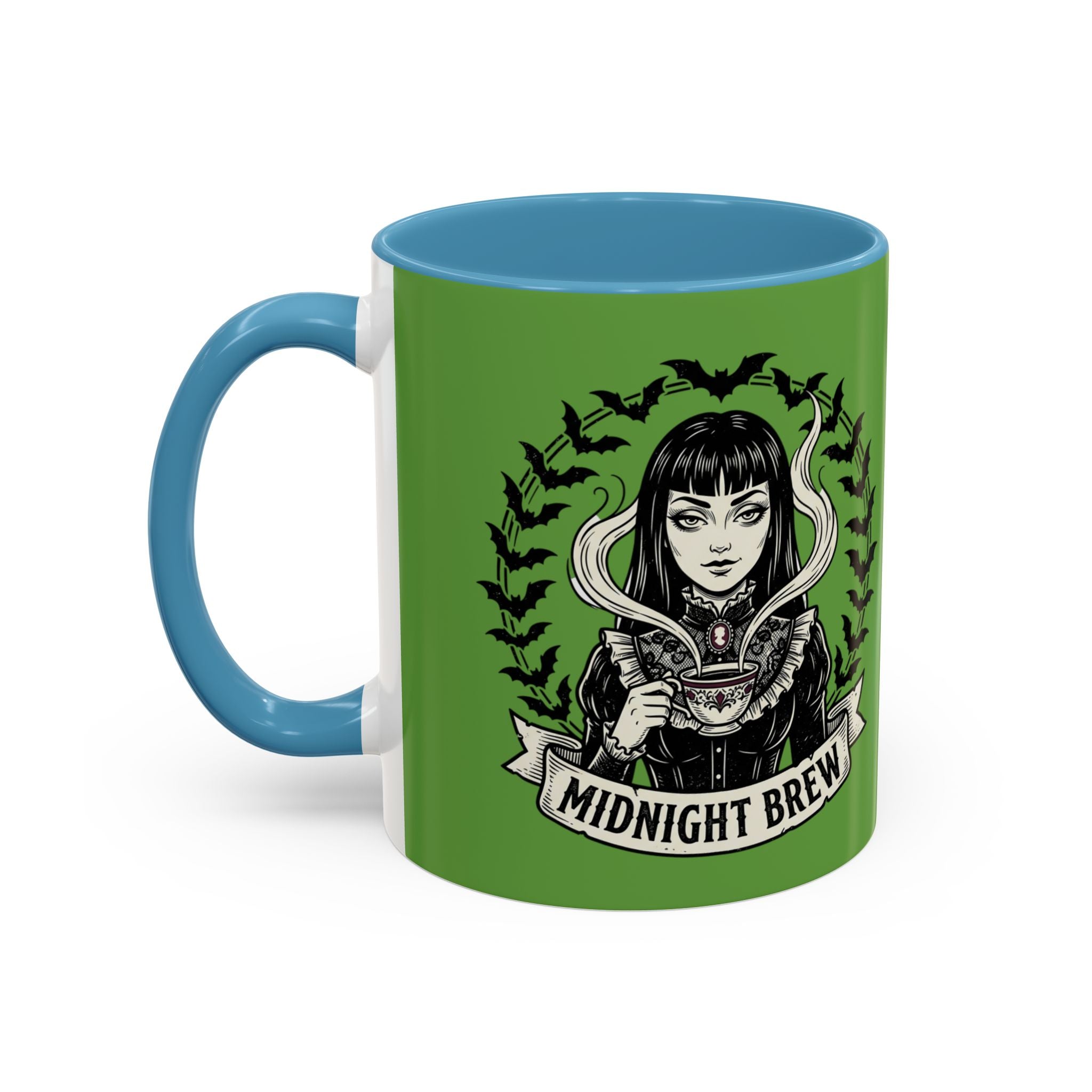 Midnight Brew Witchy Coffee Mug — Gothic Bat Design 11oz