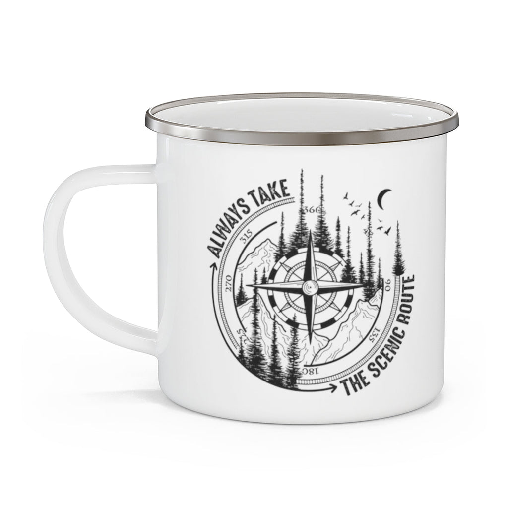 Scenic Route Enamel Camping Mug