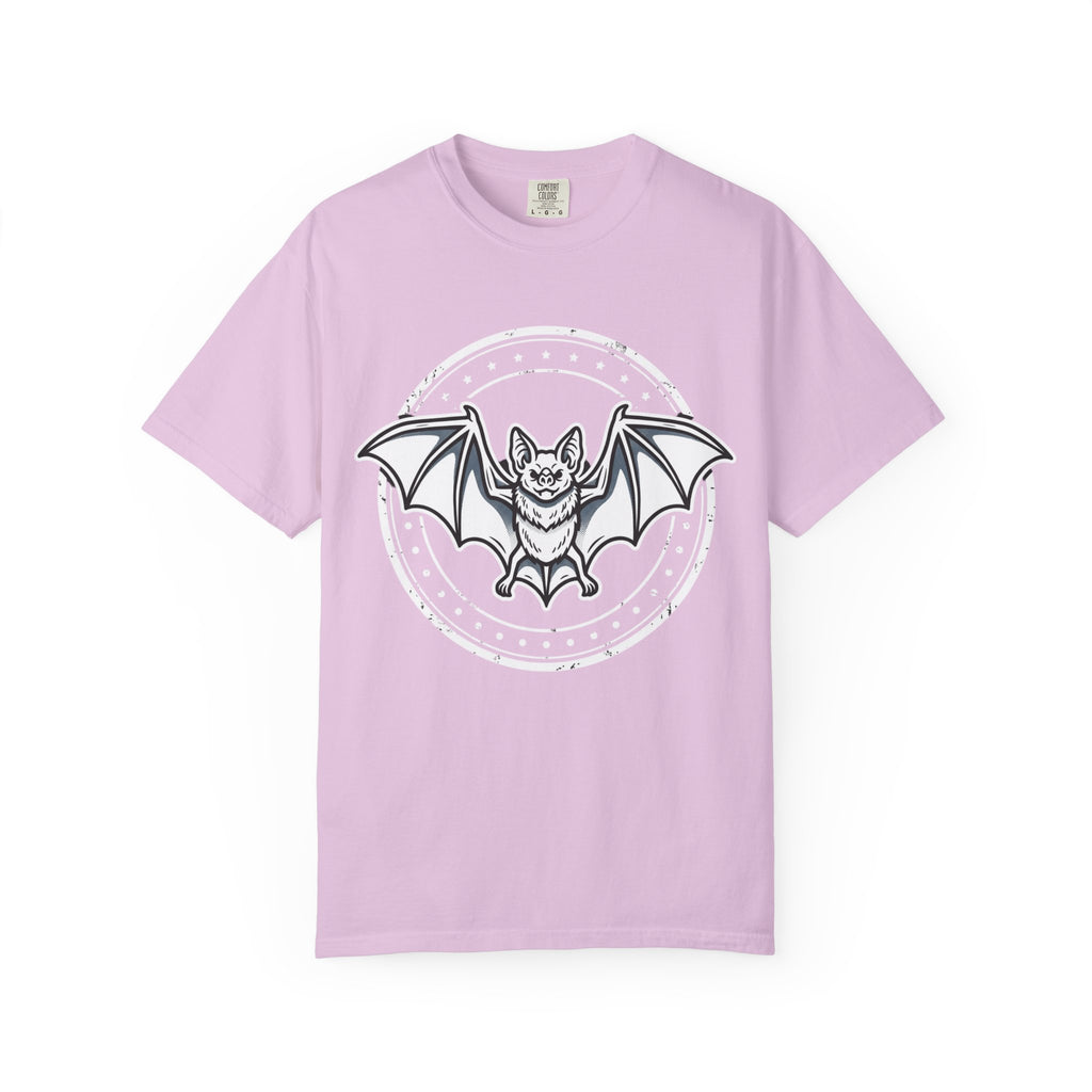 Bat Emblem Graphic Tee — Heavyweight Garment-Dyed Comfort Colors