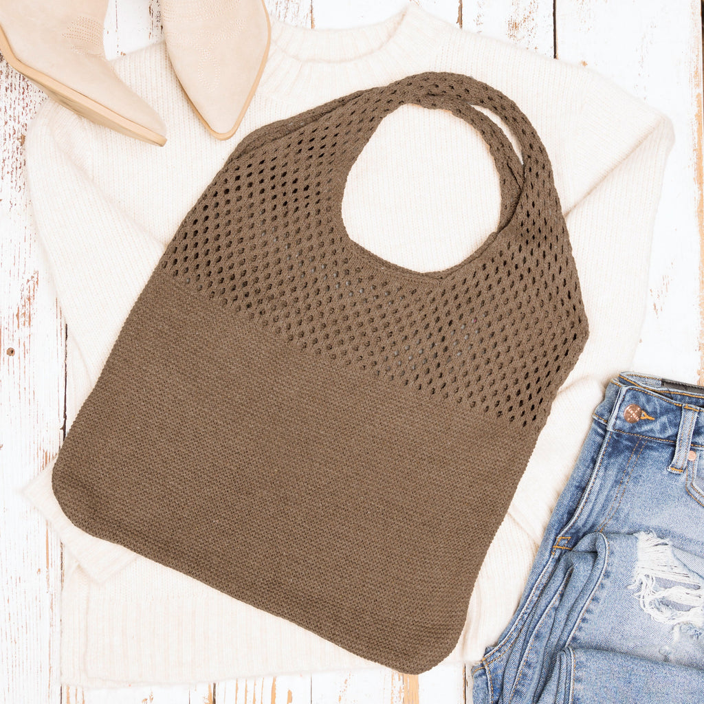Soft Knit Hobo Shoulder Bag
