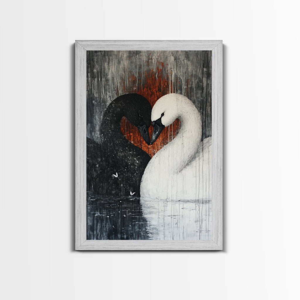 Two Swans in Love Canvas Print