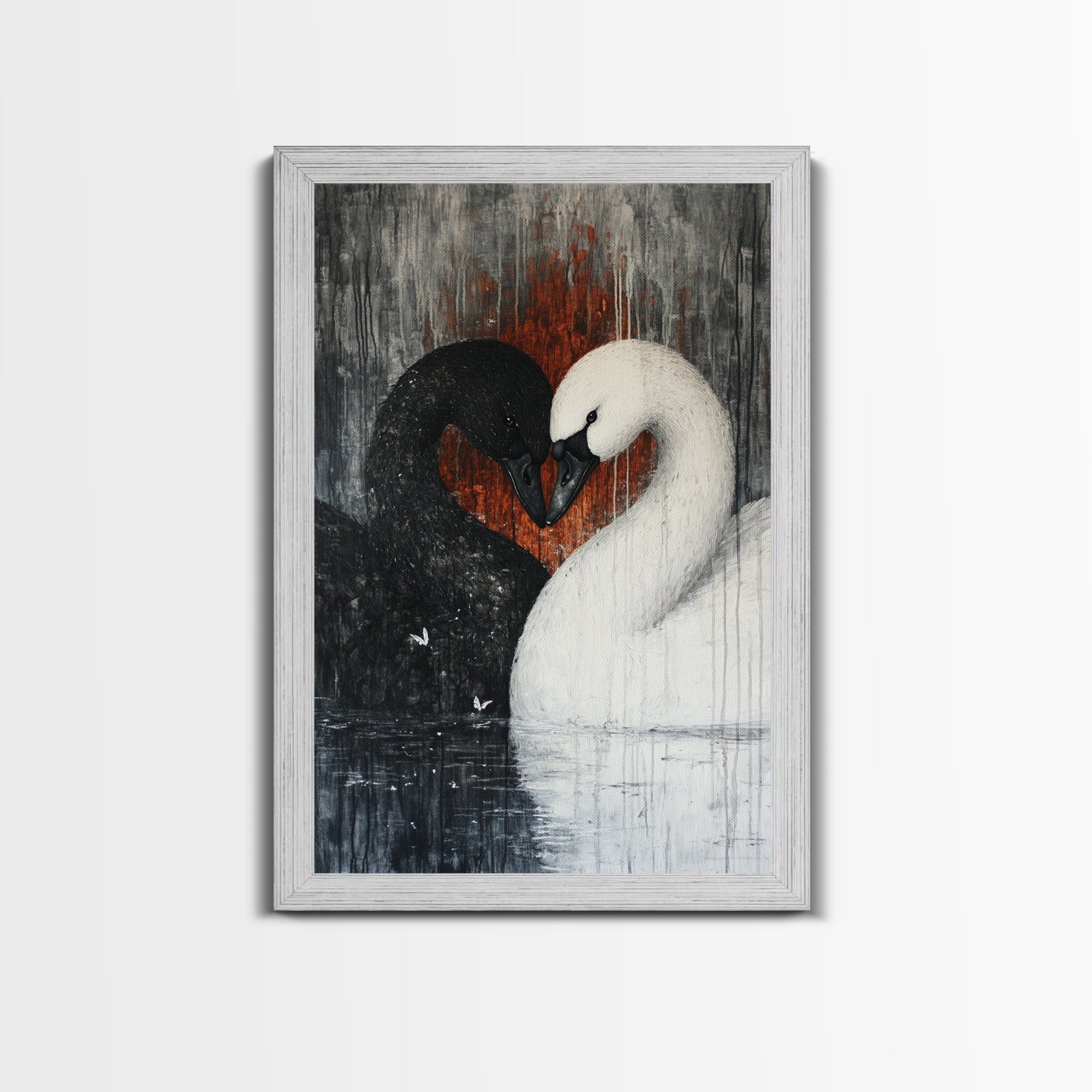 Two Swans in Love Canvas Print