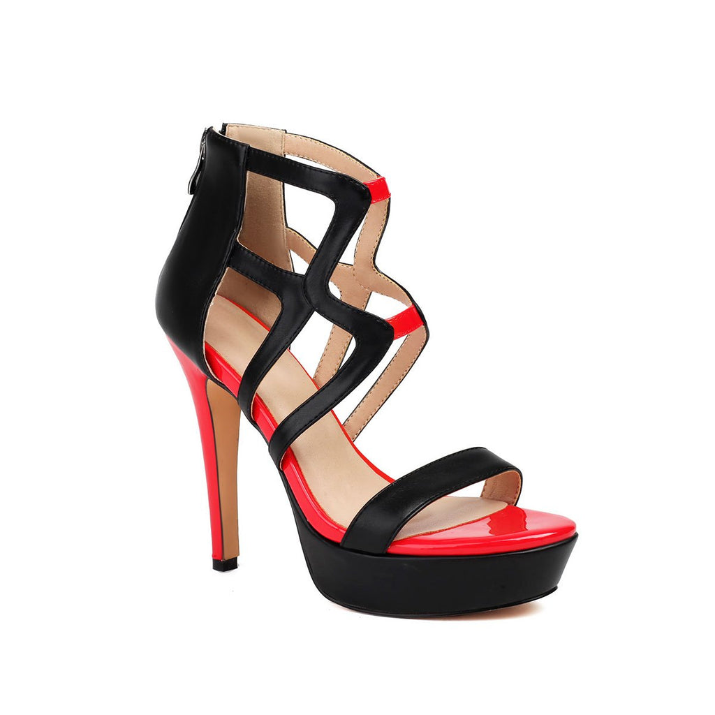 Black & Red Platform Heels