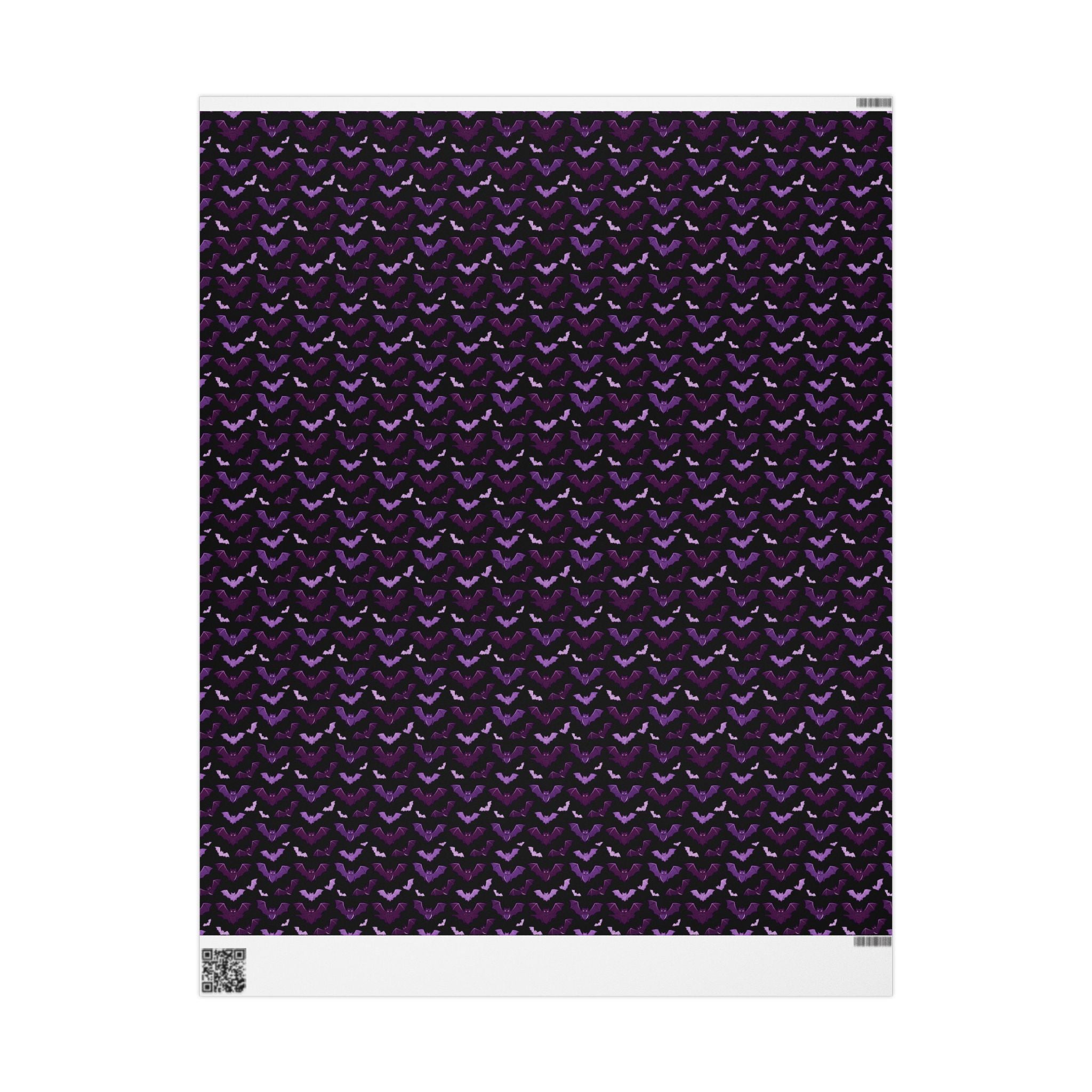 Gothic Bat Wrapping Paper — Purple & Black Gift Wrap