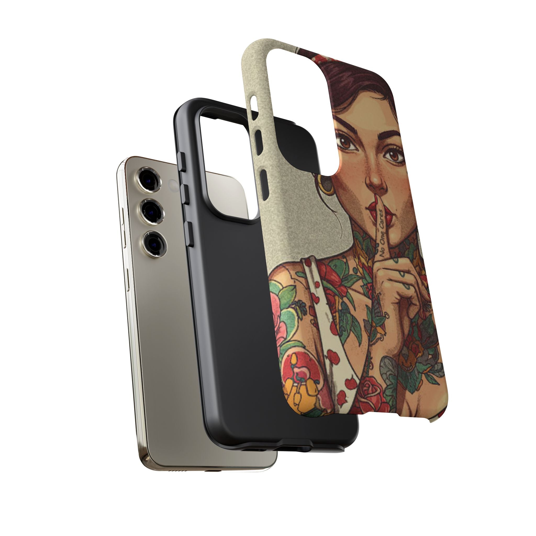 Shh No One Cares Tough Phone Case
