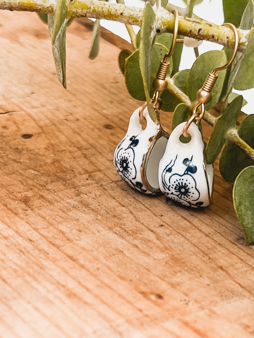 Dainty Tea Cup Charm Earrings