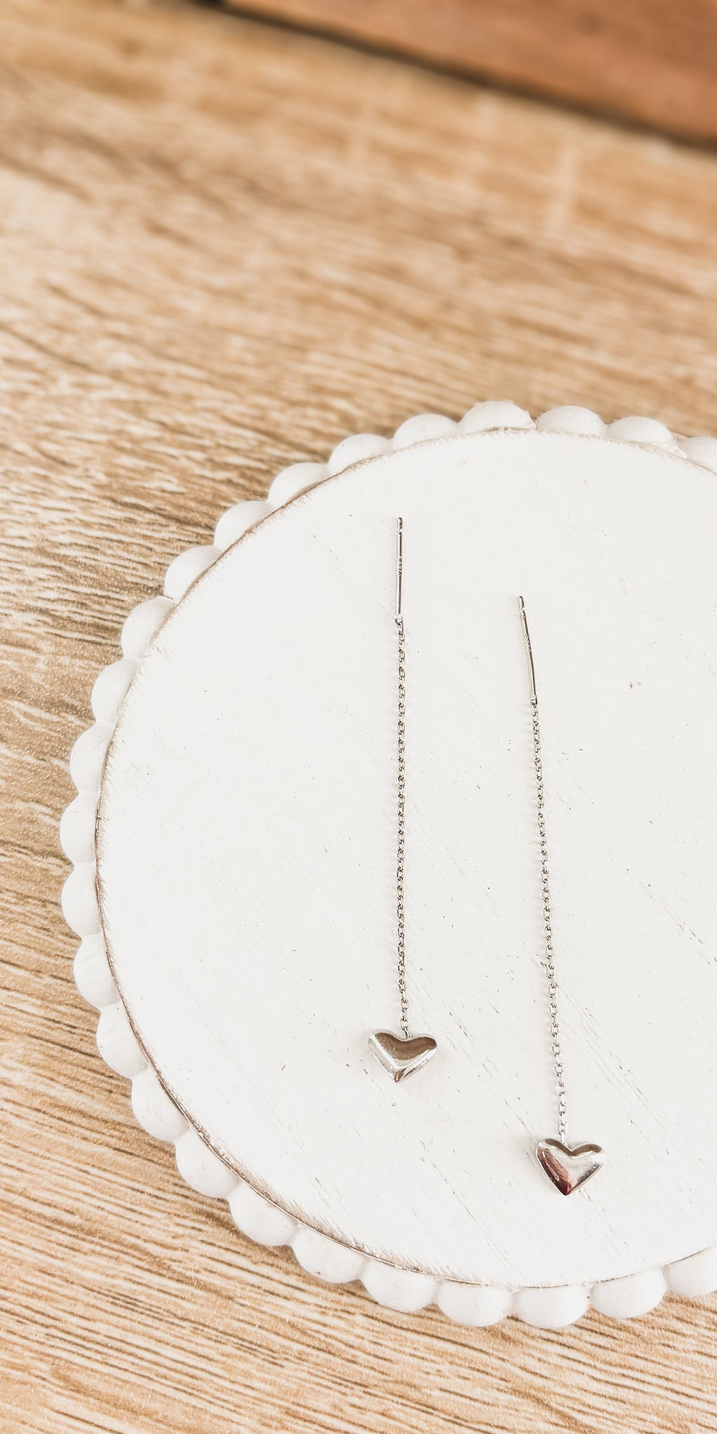 Dainty Heart Drop Earrings