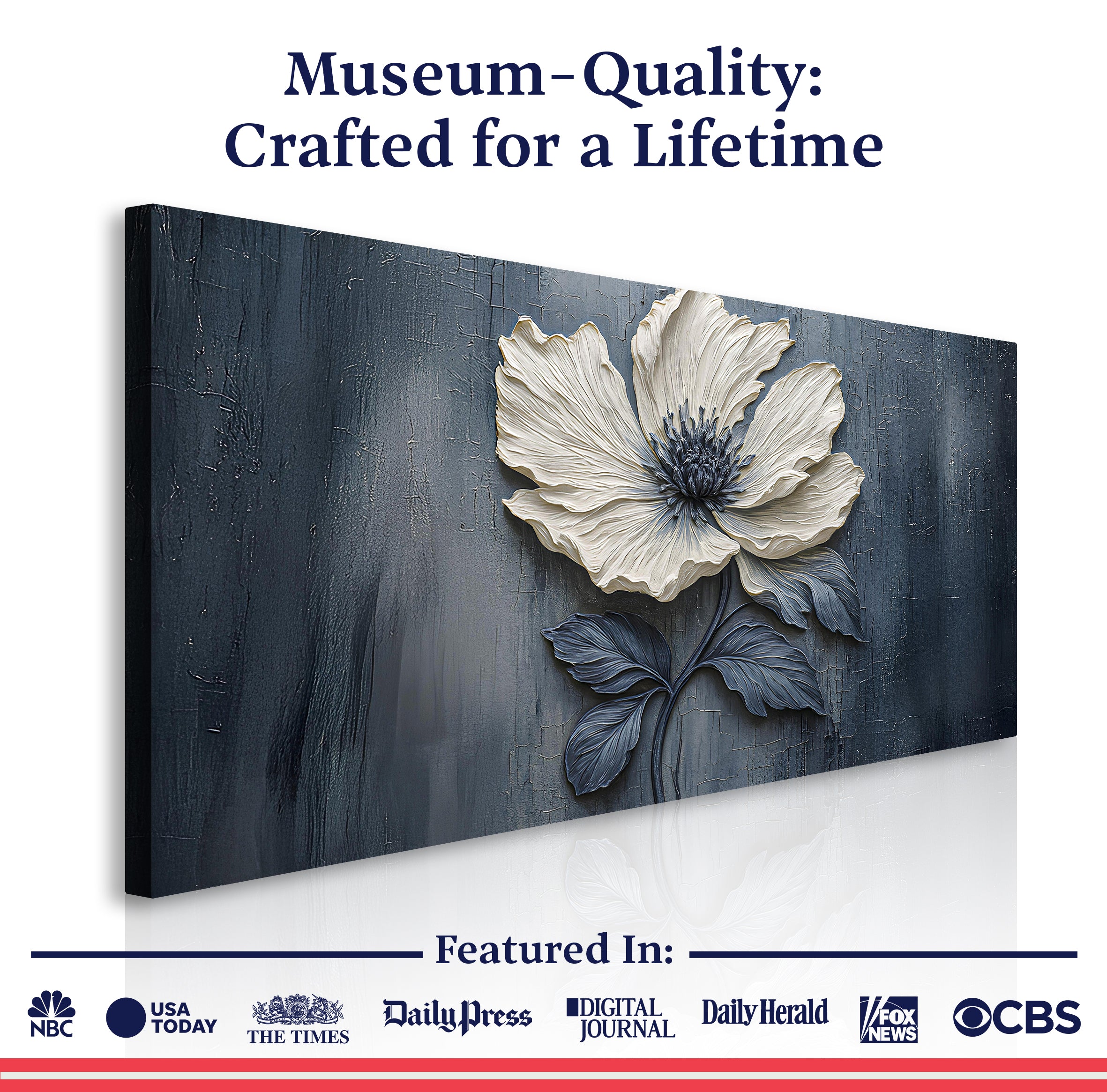 Floral Clay Relief Wall Art